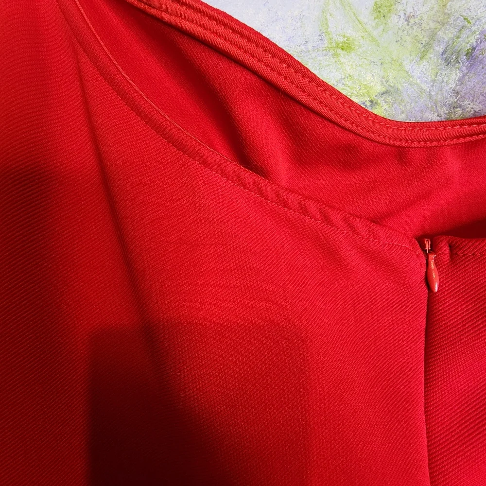 NWOT Red MAXI Dress with Peplum Style Skirt - Picture 13 of 14